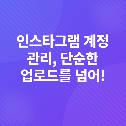 인스타그램 계정 관리_1
