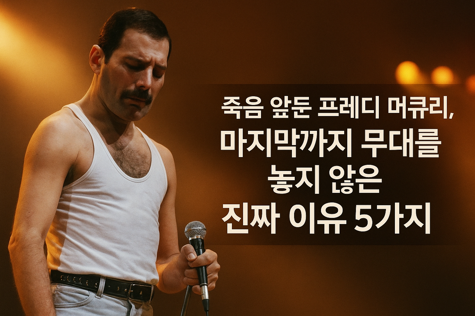 죽음 앞둔 프레디 머큐리, 마지막까지 무대를 놓지 않은 진짜 이유 5가지