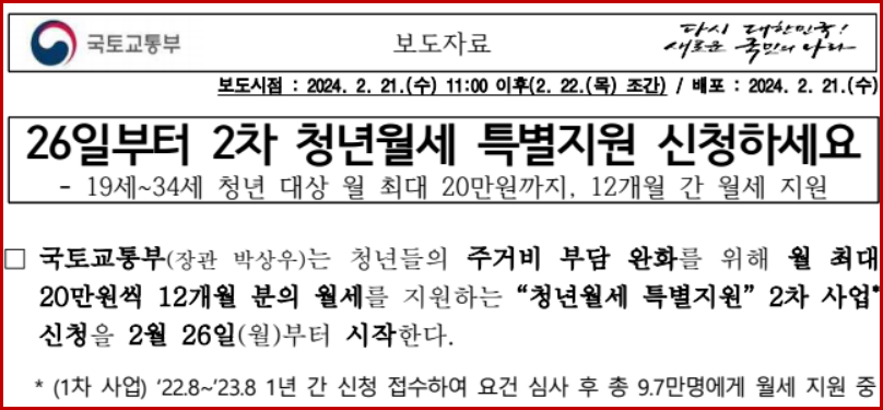 청년월세지원금