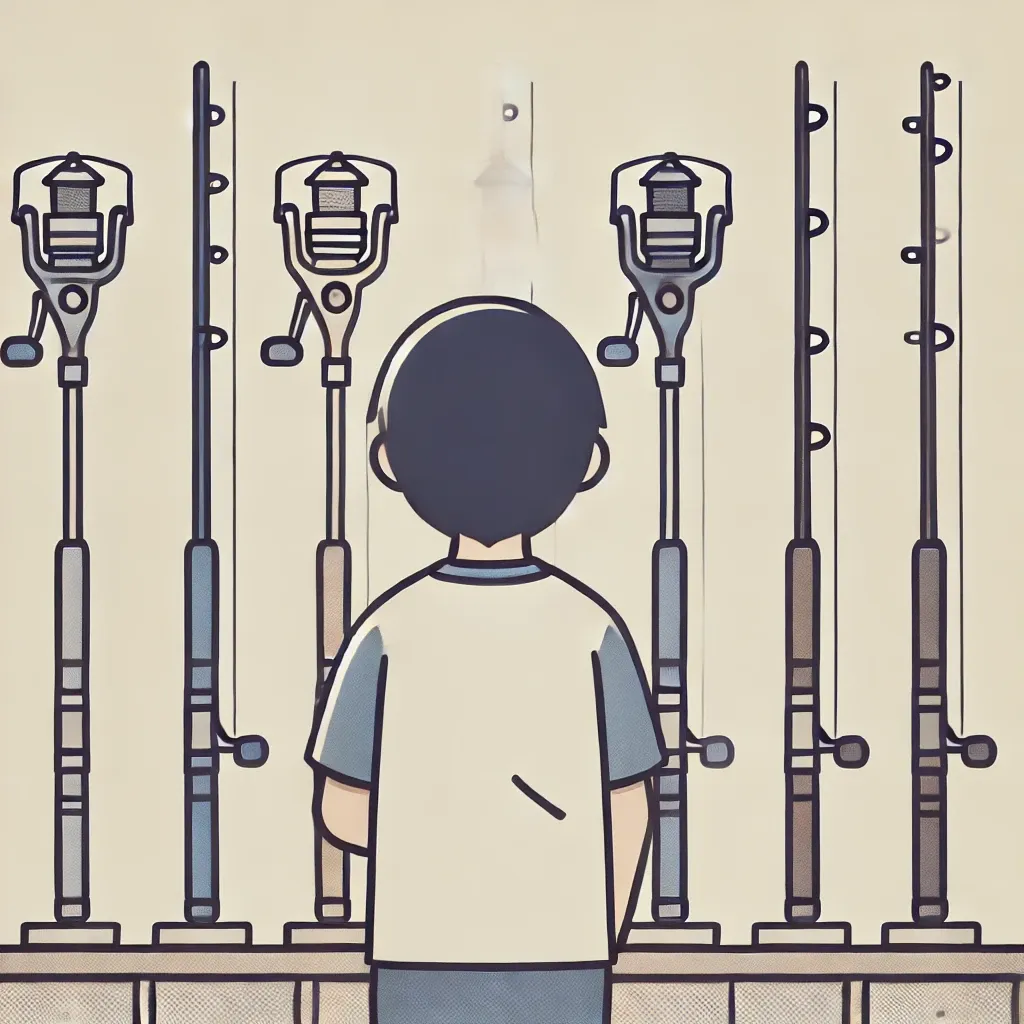 낚싯대를 두고 고민