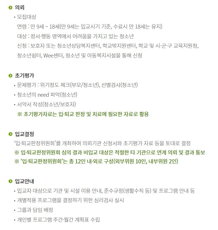 청소년치료재활센터운영-신청방법 지원내용 총정리