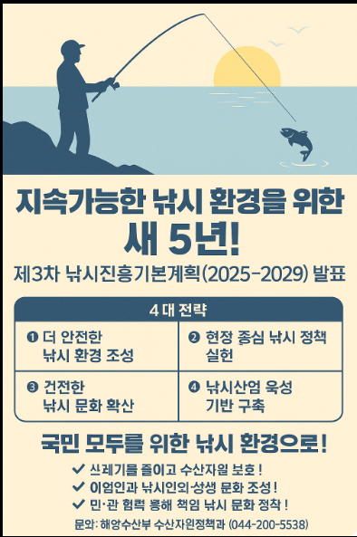 "낚시진흥기본계획" 홍보 포스터