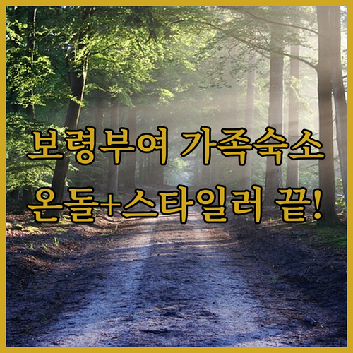충남 보령 부여 여행 가족 숙소 추천..