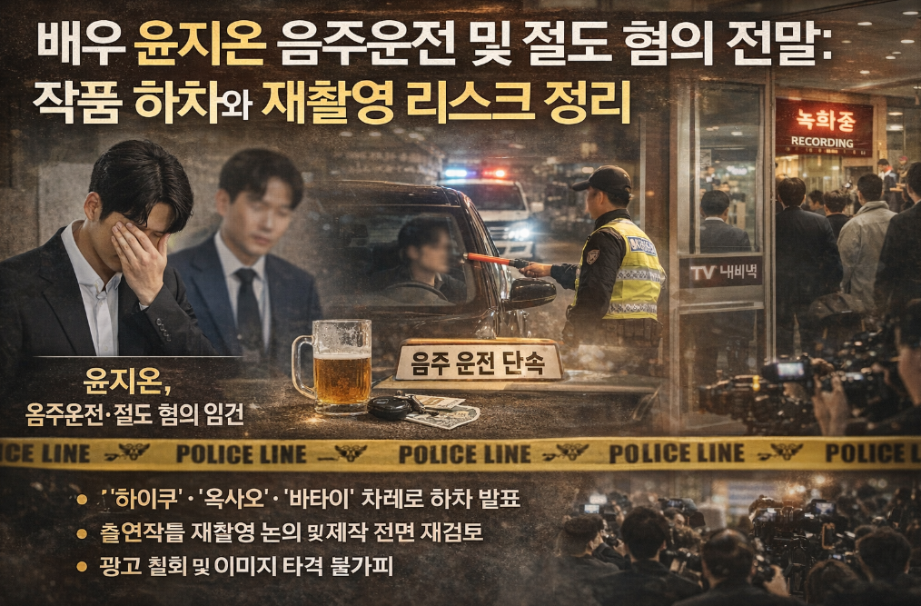 윤지온 음주운전&middot;절도 전말 3분 총정리