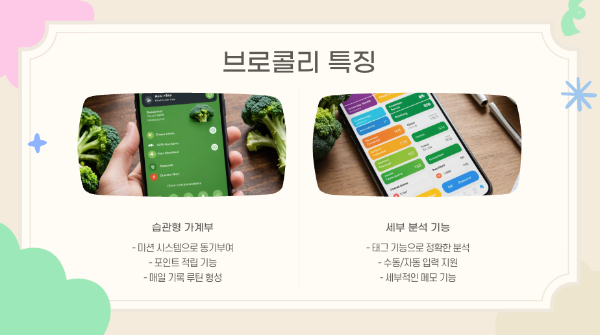 브로콜리(Broccoli) 가계부 특징과 장단점
