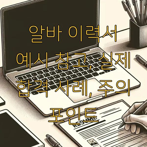 알바 이력서 예시 참고, 실제 합격 사례, 주의 포인트