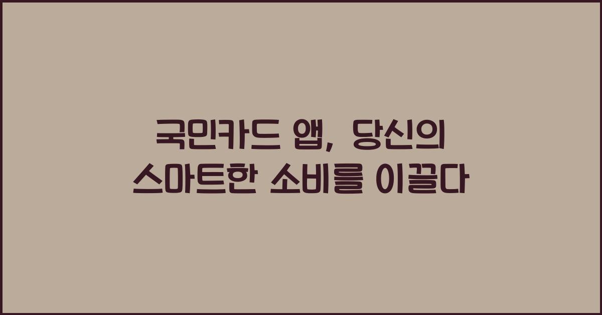 국민카드 앱