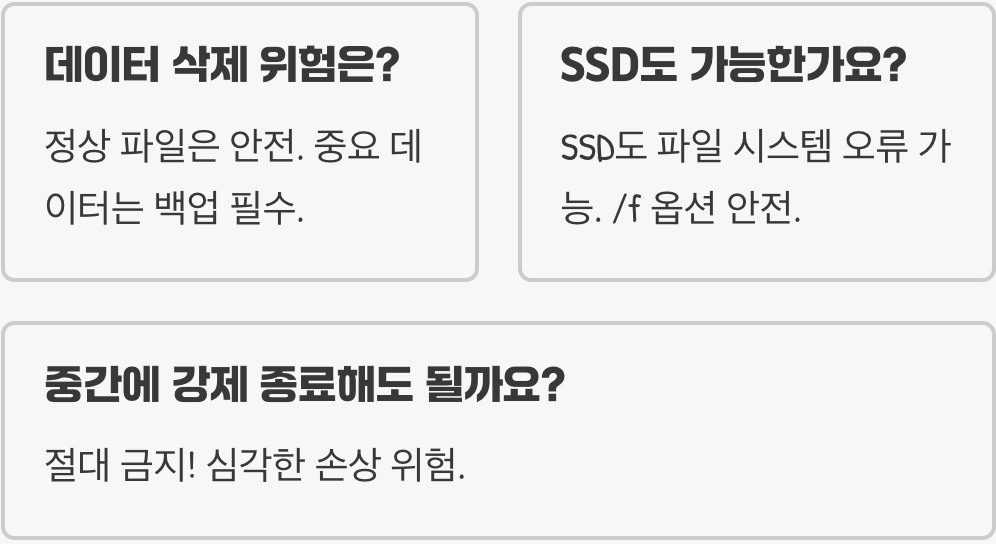 CHKDSK 명령어&amp;#44; 배드섹터 검사 및 파일 시스템 오류 복구하기