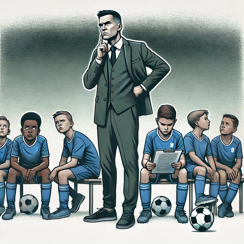 유소년 축구선수와 지도자 사진