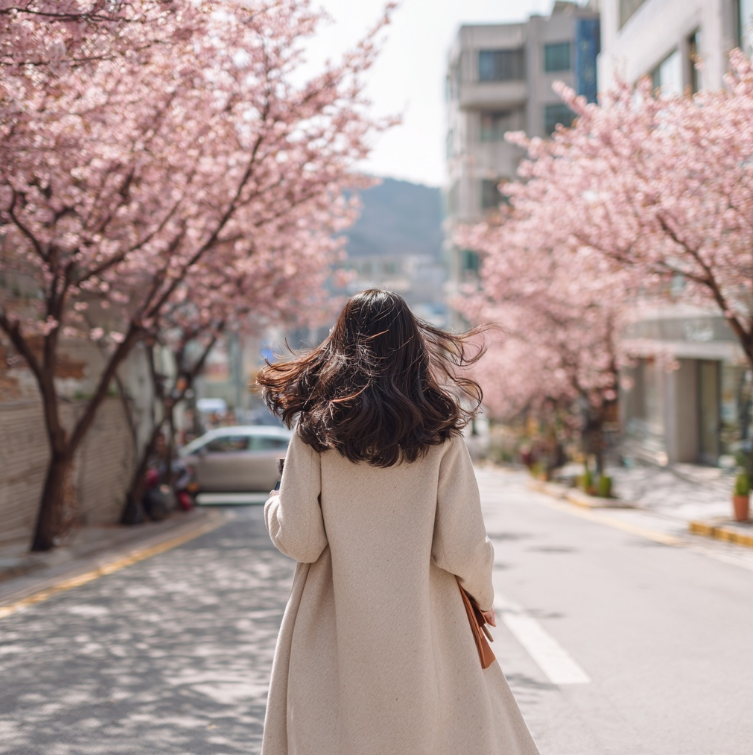 바람부는 골목의 여자