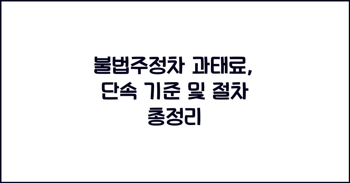 불법주정차 과태료