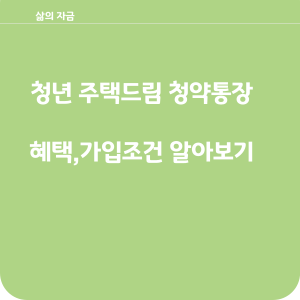 청년 주택딈 청약통장 혜택,가입방법