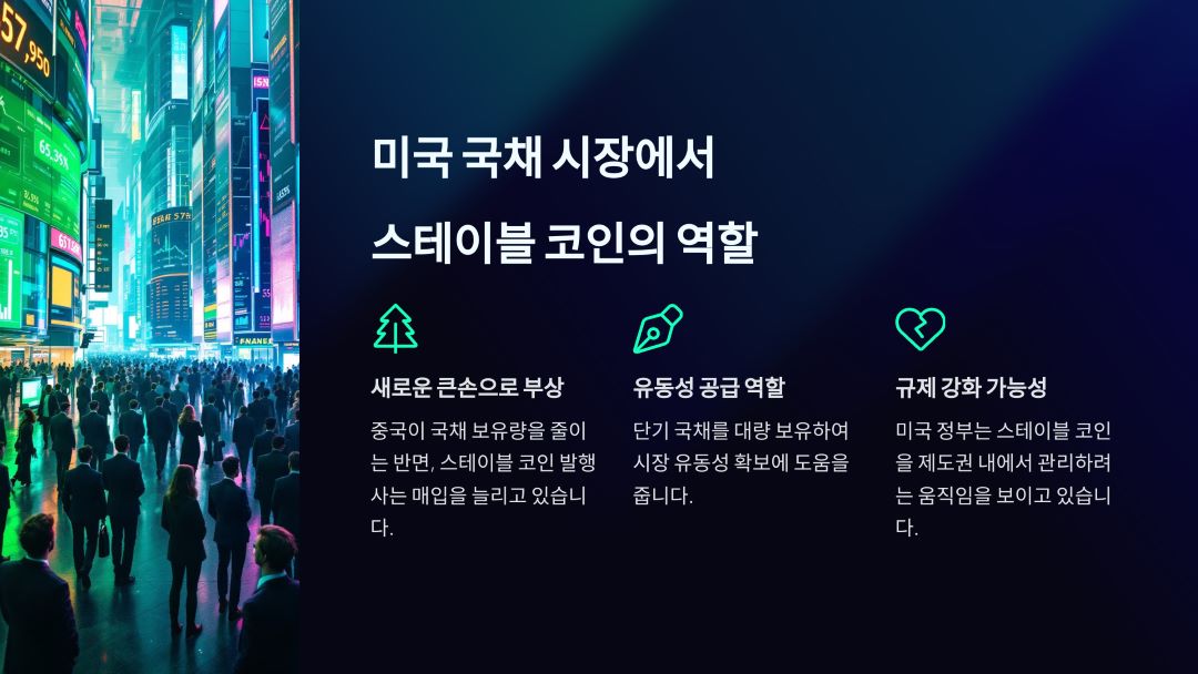 미국 국채 시장에서 스테이블 코인의 역할