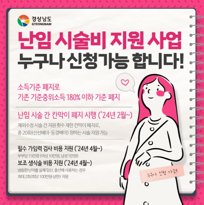 난임시술시 지원사업