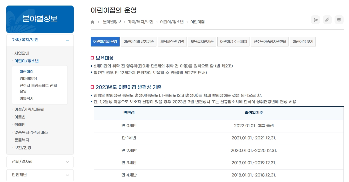 어린이들을 위한 '야호' 페이지의 다양한 콘텐츠