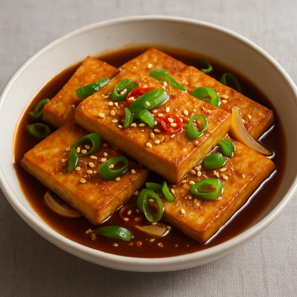 짜지 않은 두부조림