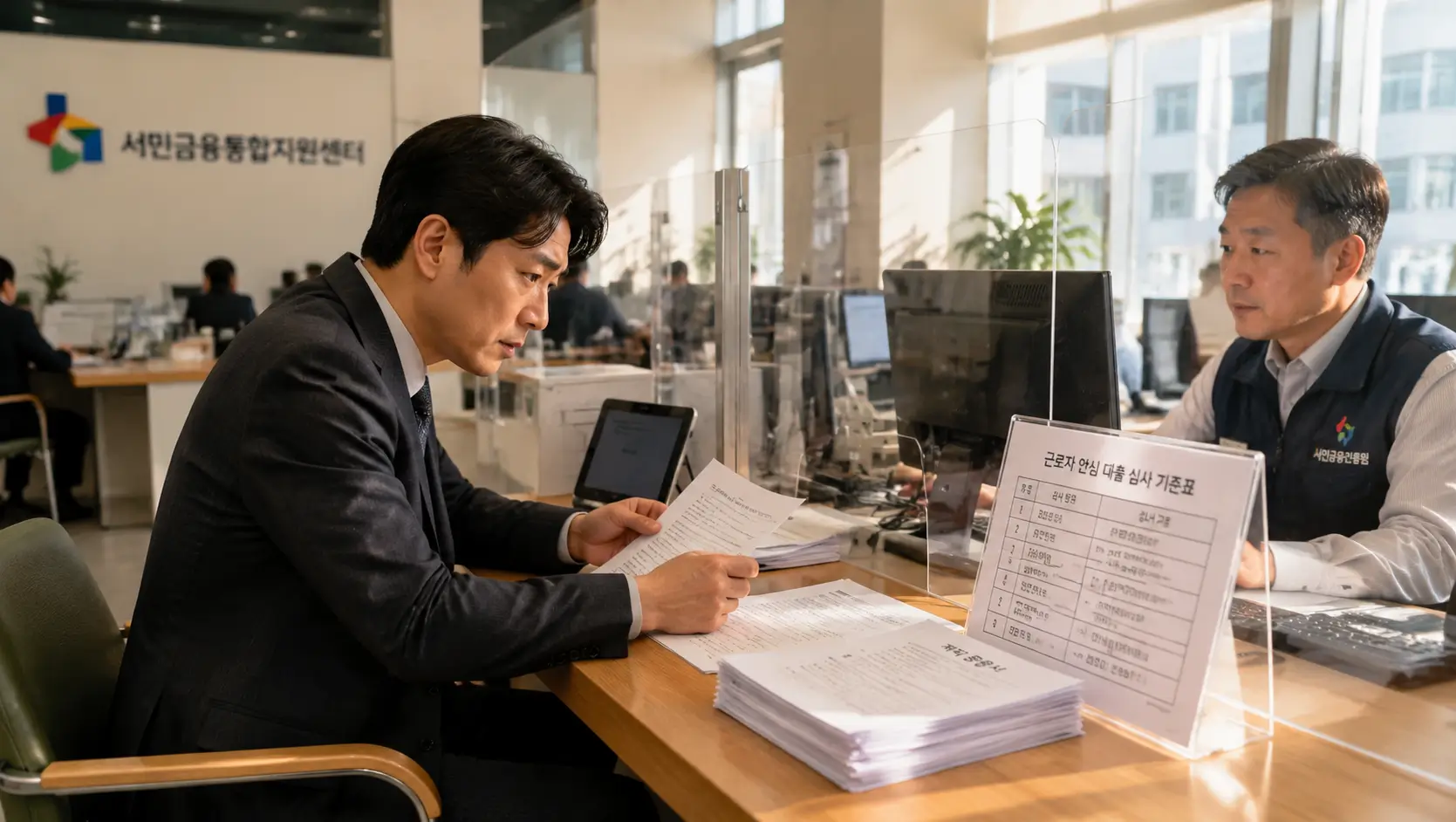 직장인 안심 대출 전산 심사 통과 가이드라인과 근로자 안심 전환 대출 합격 기준선을 서민금융진흥원 전산망으로 확인하는 회사원