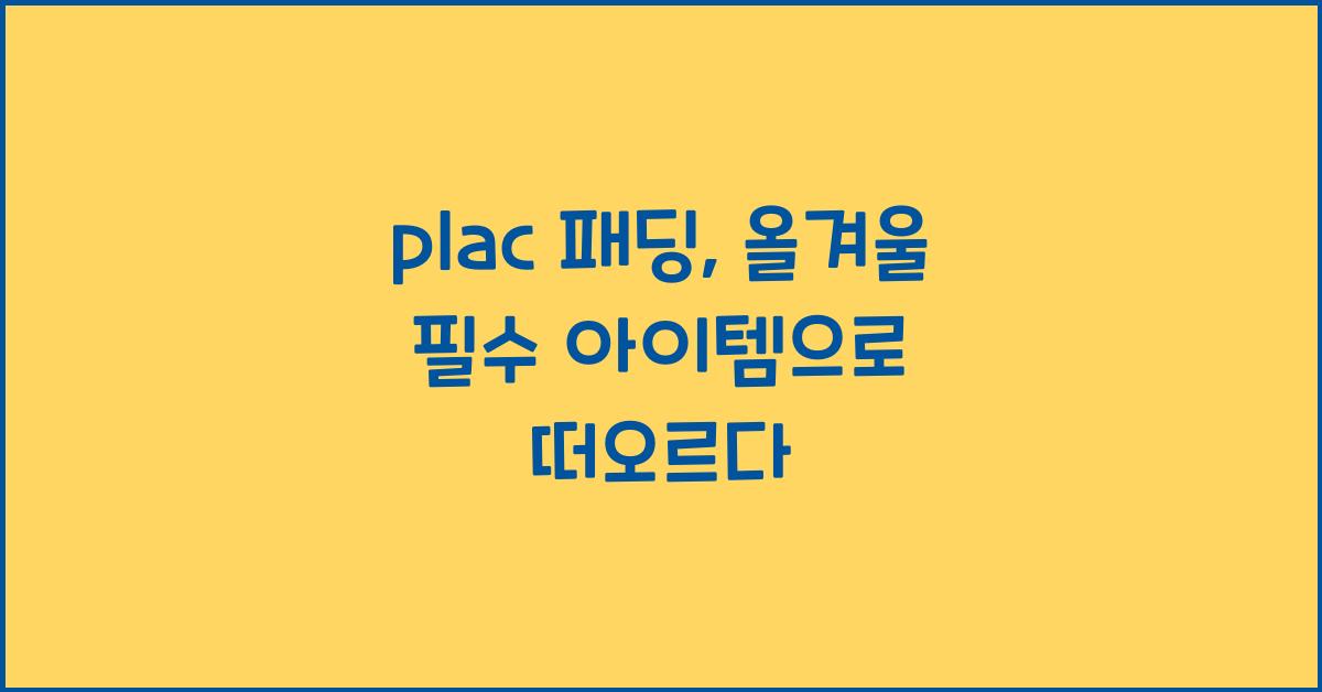 plac 패딩