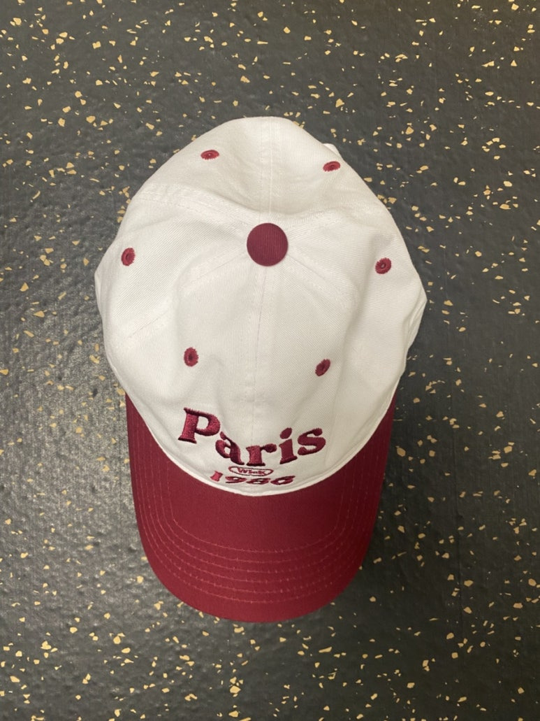 윅 WICK Paris 1988 투톤 워싱 빈티지 볼캡 모자 야구모자 레드