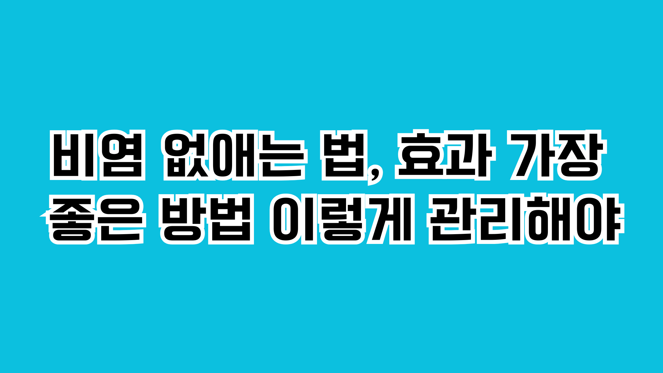 비염 없애는 법