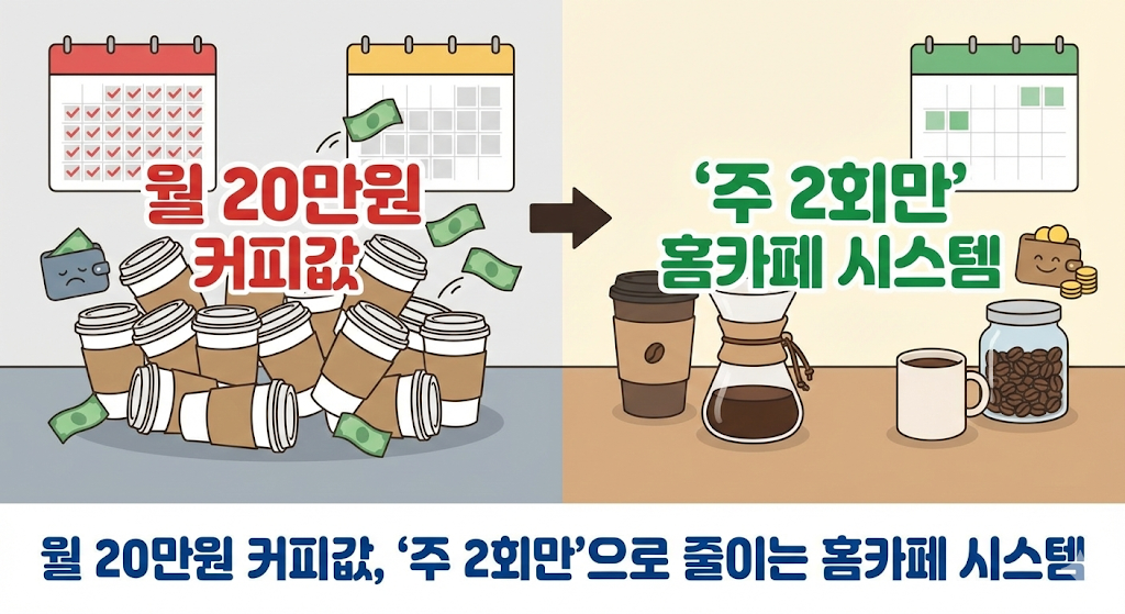 월 20만원 커피값, "주 2회만"으로 줄이는 홈카페 시스템
