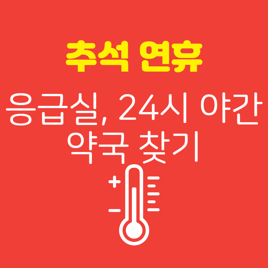 추석 연휴 응급실 &amp; 24시 야간약국 찾기 — 실시간 위치·대기 확인 가이드