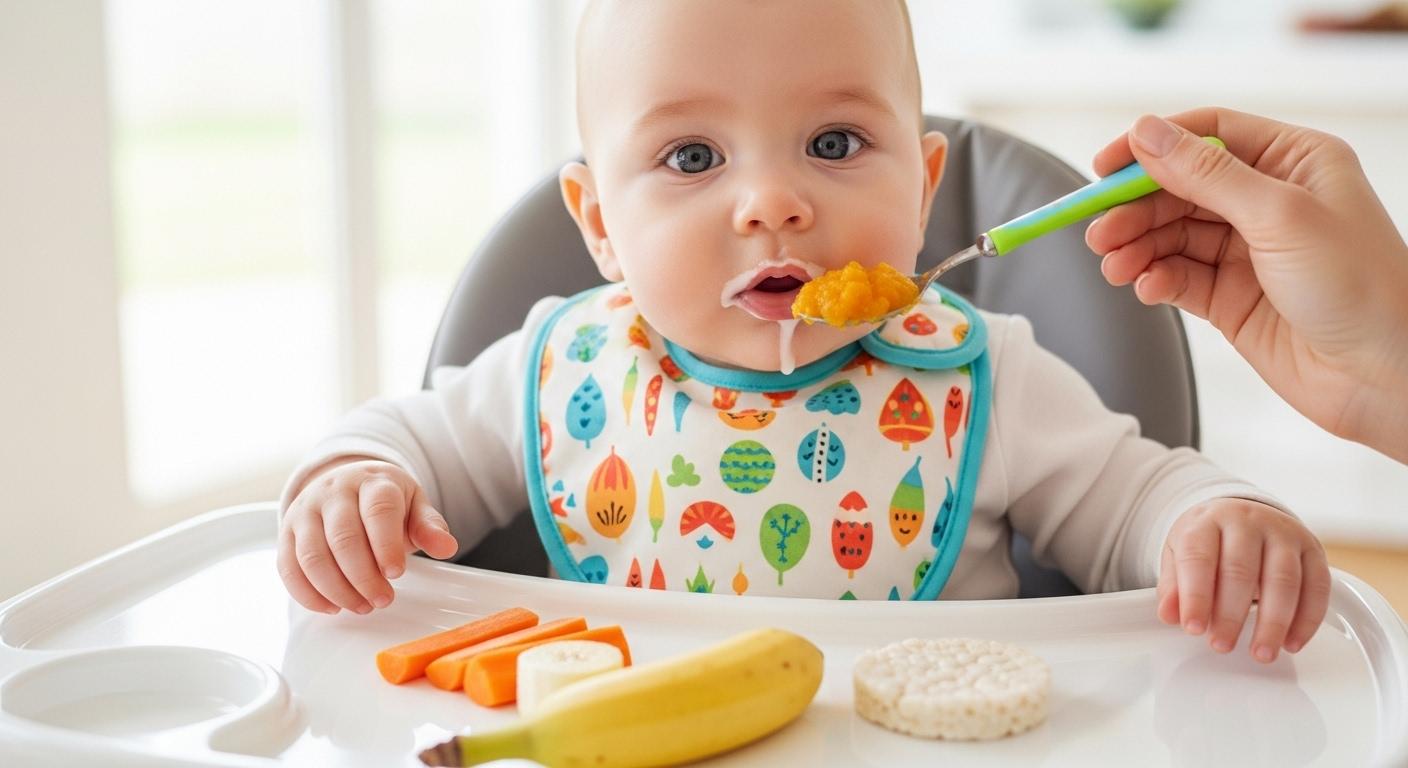 분유 먹는 아기 이유식 시작시기