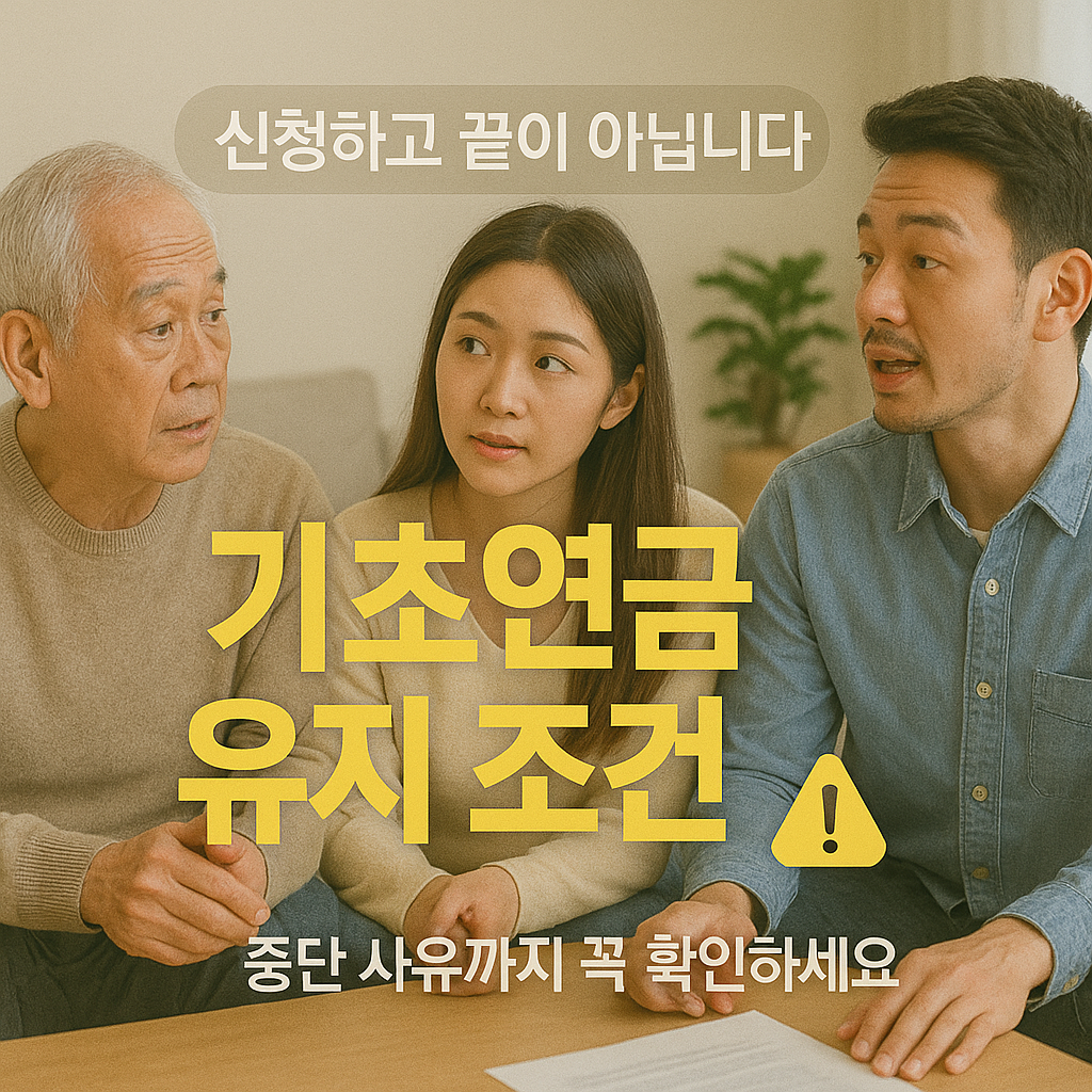 [5편] 기초연금 신청 후 유의사항과 유지 조건