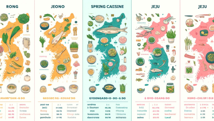 지역별 봄 음식 특징 분석 관련 이미지