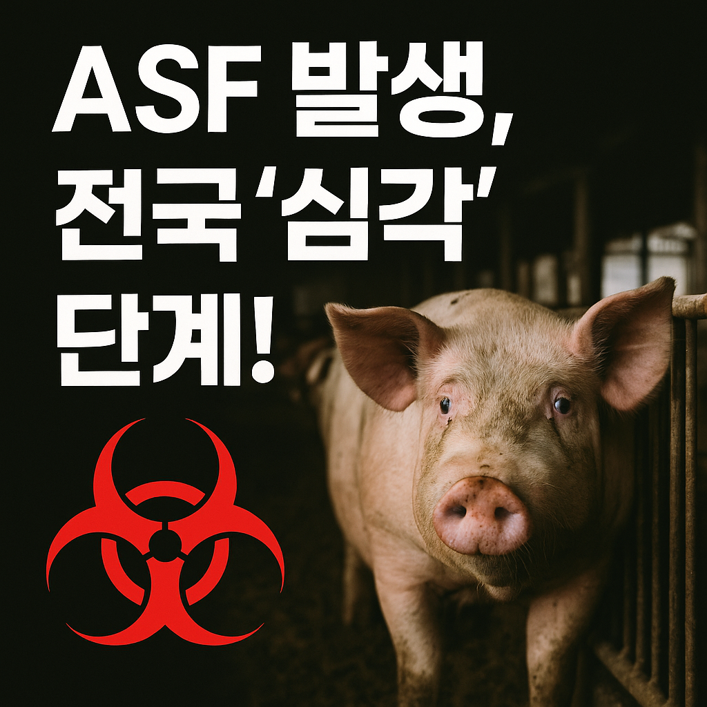 ASF 비상경보 속 돼지축사가 어둡게 비춰진 긴박한 장면