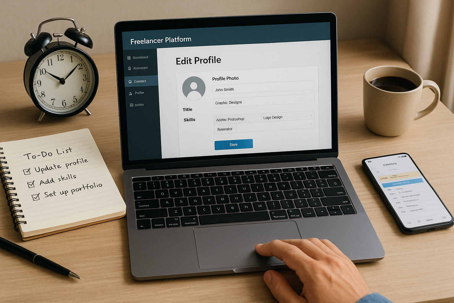 프로필 편집 중인 4050 부업 프리랜서