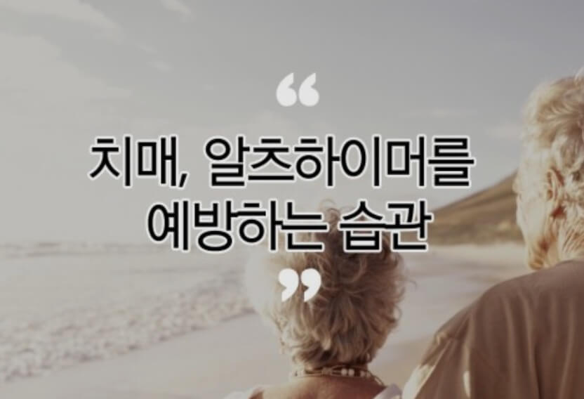 치매 예방습관