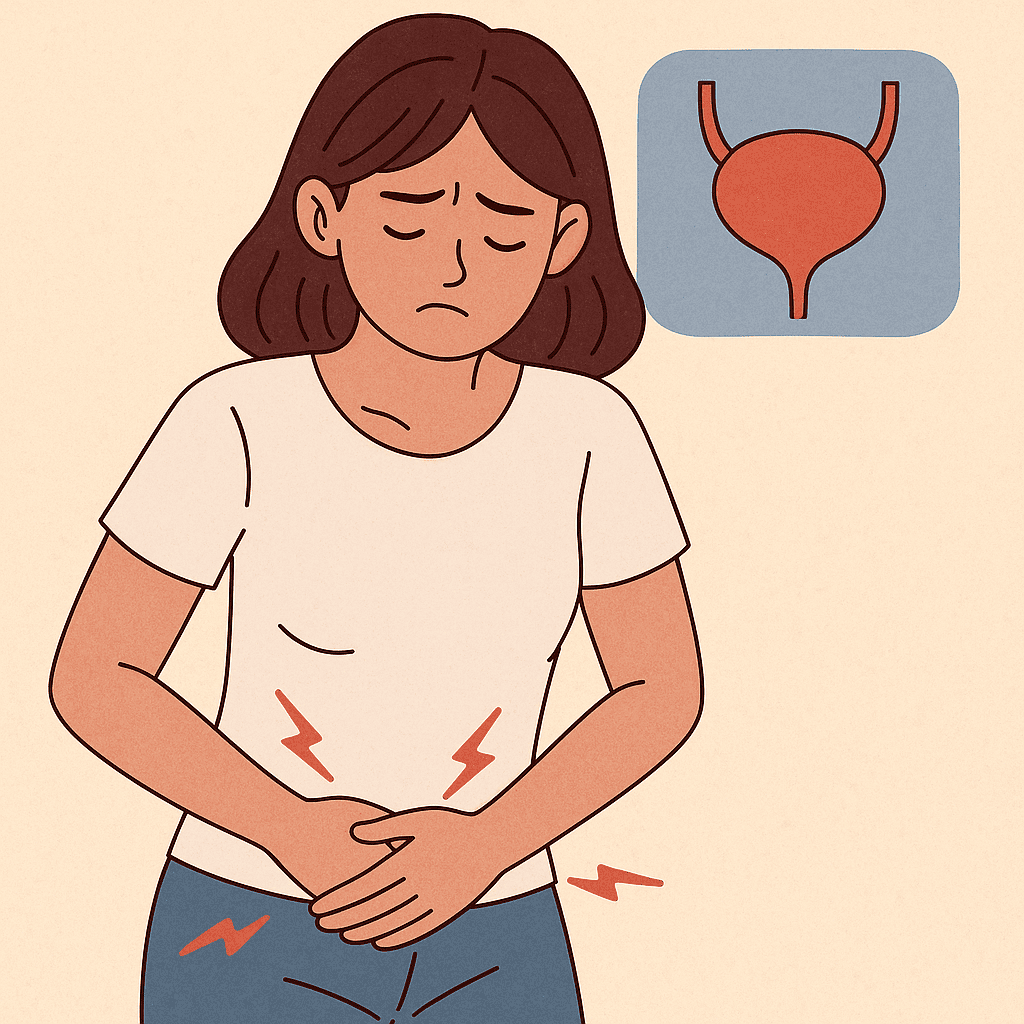방광-통증으로-불편해하는-여성
