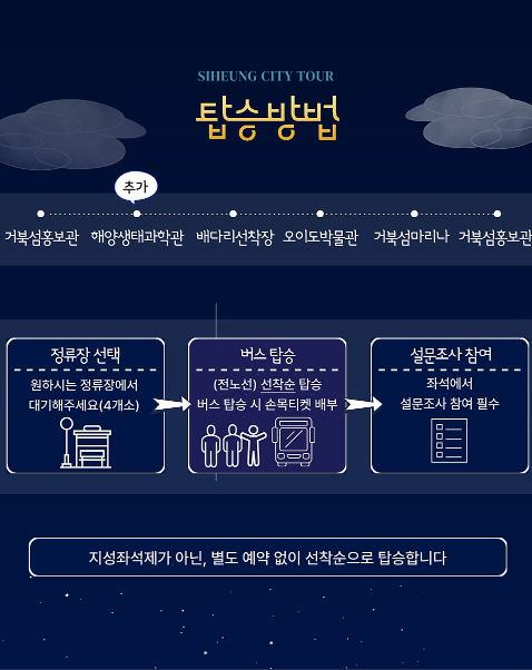 시티투어 2층버스 탑승방법 [시흥시]