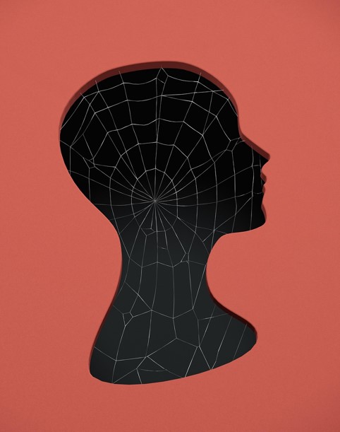 사람 옆모습 아트 사진