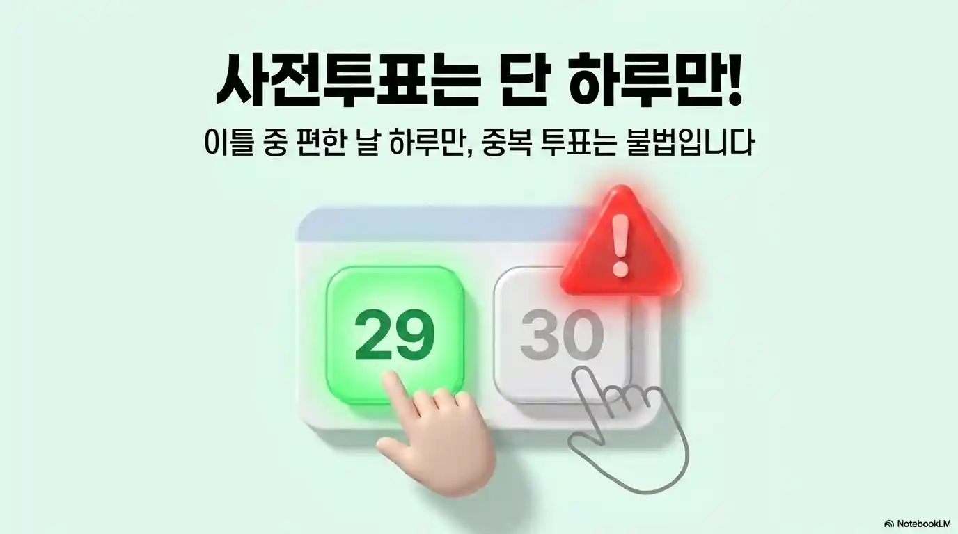 사전투표 시간 완벽 정리-사전투표는 2일 중 단 하루만 하기