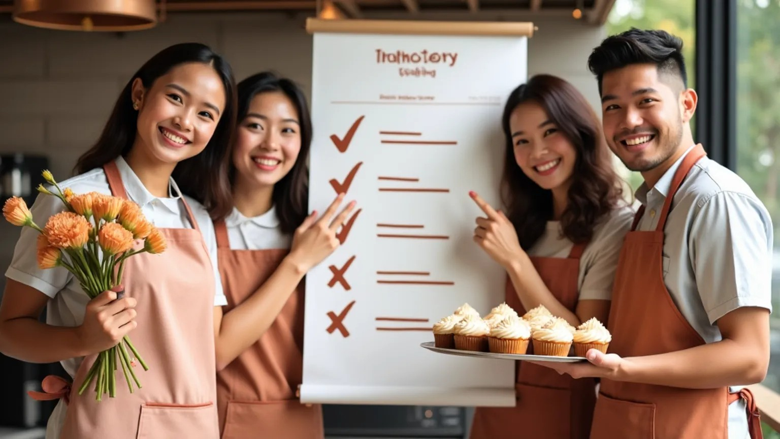 소상공인 크레딧 지원 대상과 제외 업종을 확인하는 다양한 소상공인들