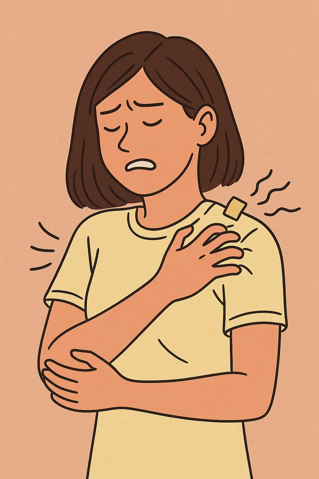 새로운-옷을-입고-피부에-가려움을-느끼는-사람의-일러스트