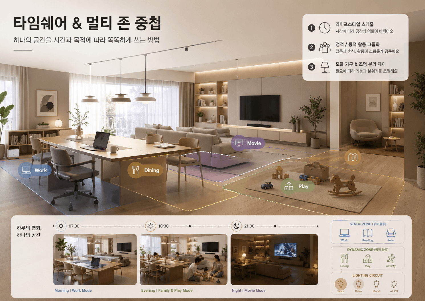 인테리어 존 중첩