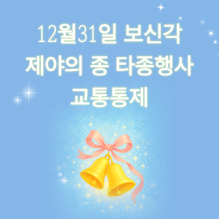 12월31일 보신각 제야의 종 타종행사 교통통제
