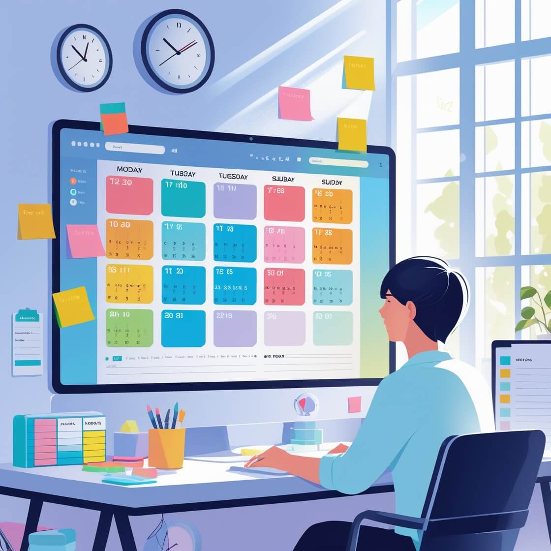 타임블로킹 기법으로 삶의 효율을 높이려는 직장인