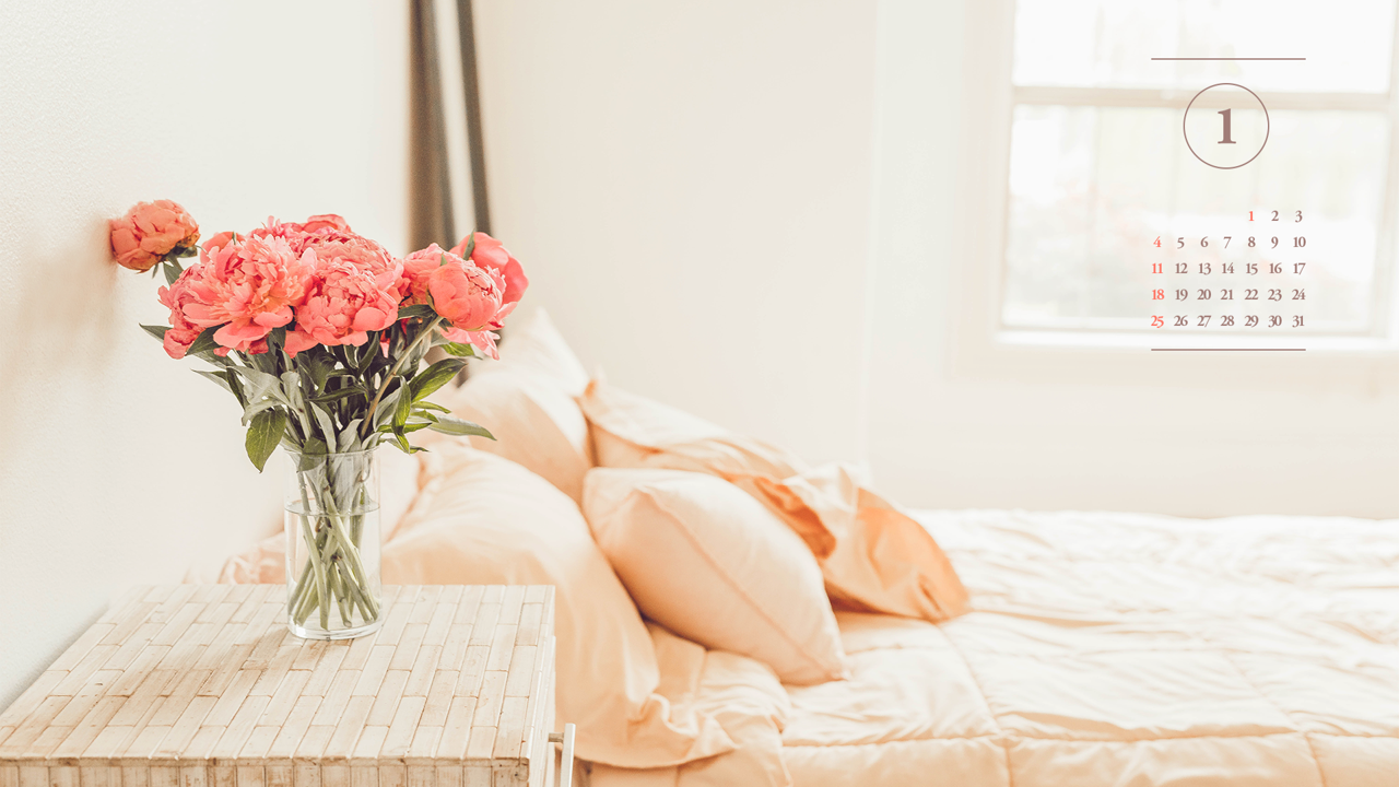 11 침대 A - 2026년1월 달력배경화면