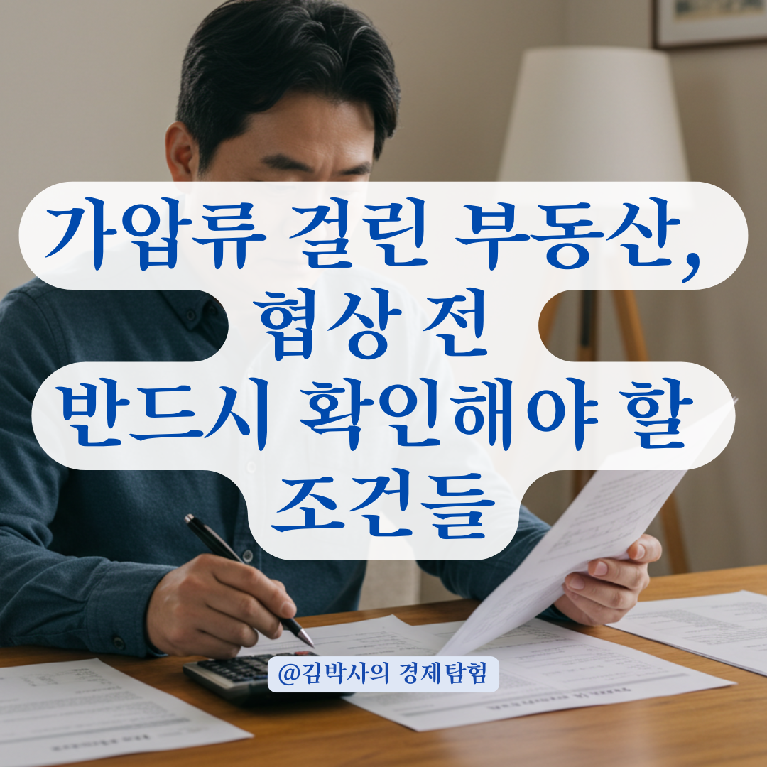 가압류 걸린 부동산, 채권자와 협의 전 먼저 확인해야 할 법적 기준.