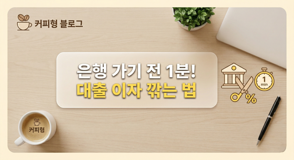 신용점수 올리기 설명 커피형 블로그 썸네일 이미지