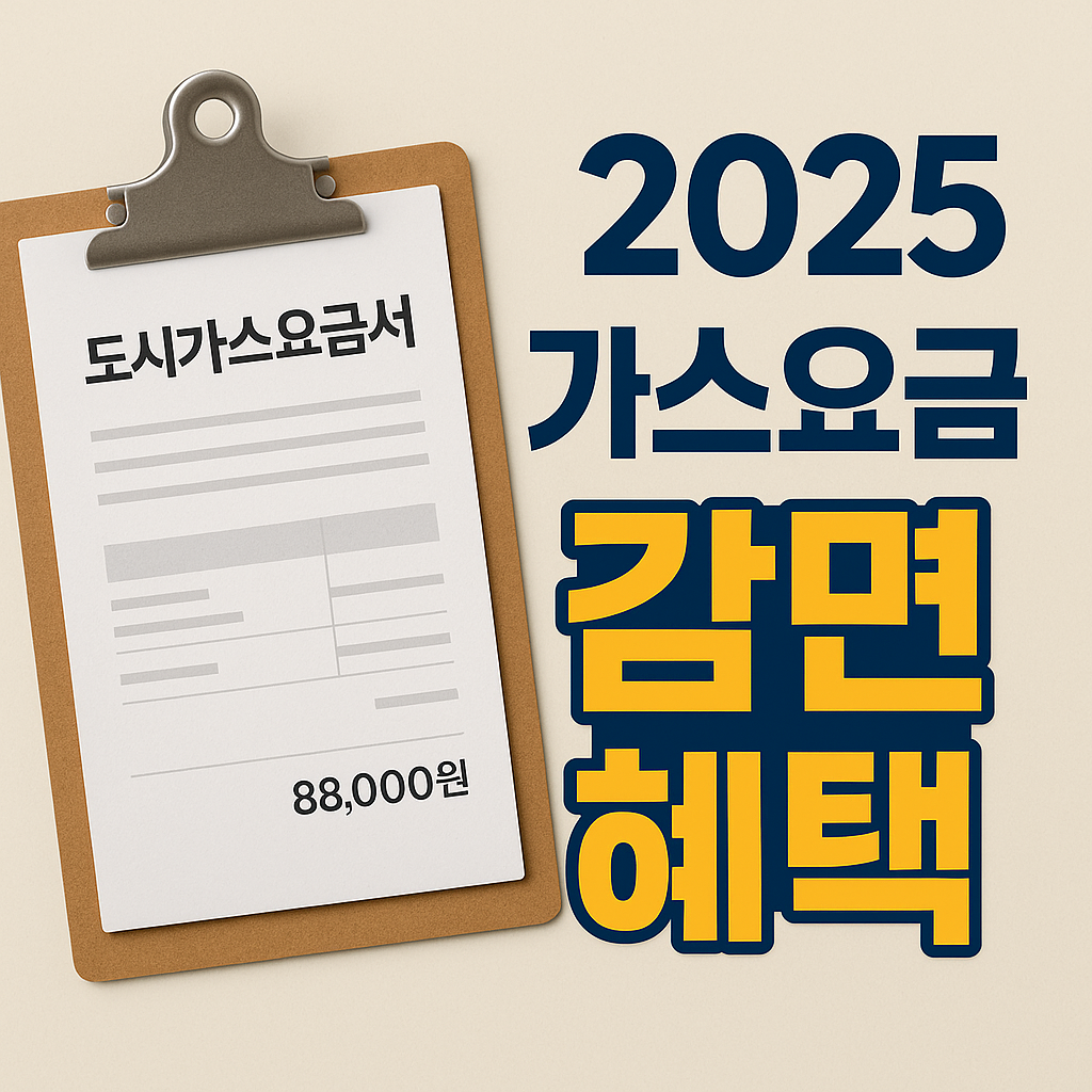 2025 가스요금 감면 신청