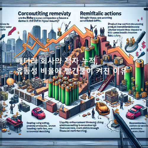 배터리 회사의 적자 누적, 유동성 비율에 빨간불이 켜진 이유