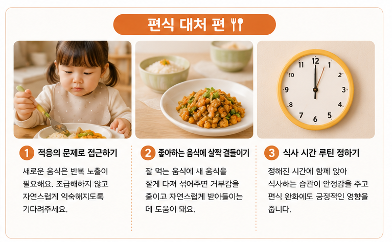 아이 편식 대처법 식사 루틴
