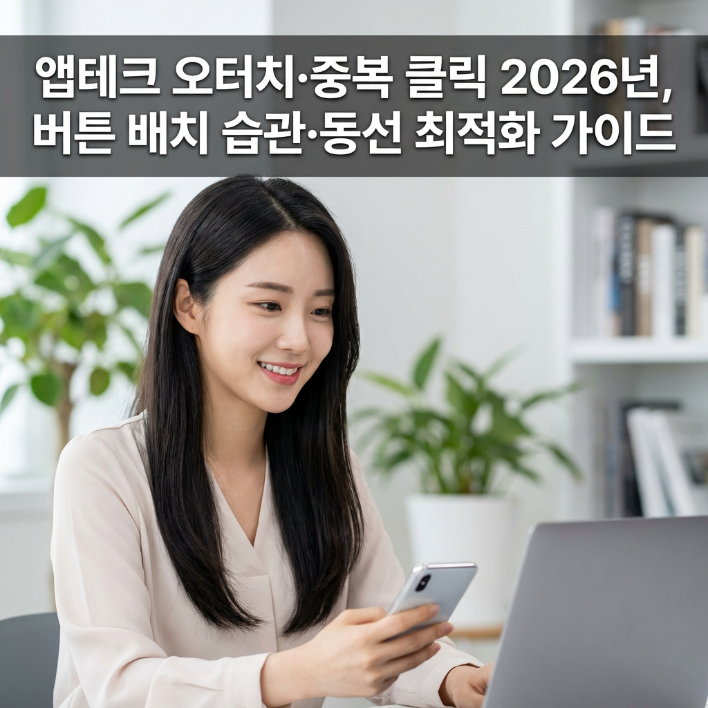 앱테크 오터치·중복 클릭 2026년 | 버튼 배치 습관·동선 최적화 가이드