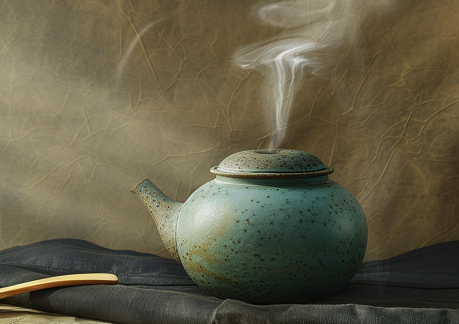 전통차를 끓이는 모습