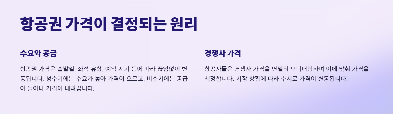 항공권 가격이 결정되는 원리